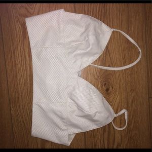 LF white leather crop top! Size M